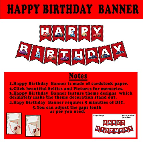Image of Party Propz Car Theme Birthday Decoration Kit for Boys - 47 Pcs Happy Birthday Vehicle Decorations