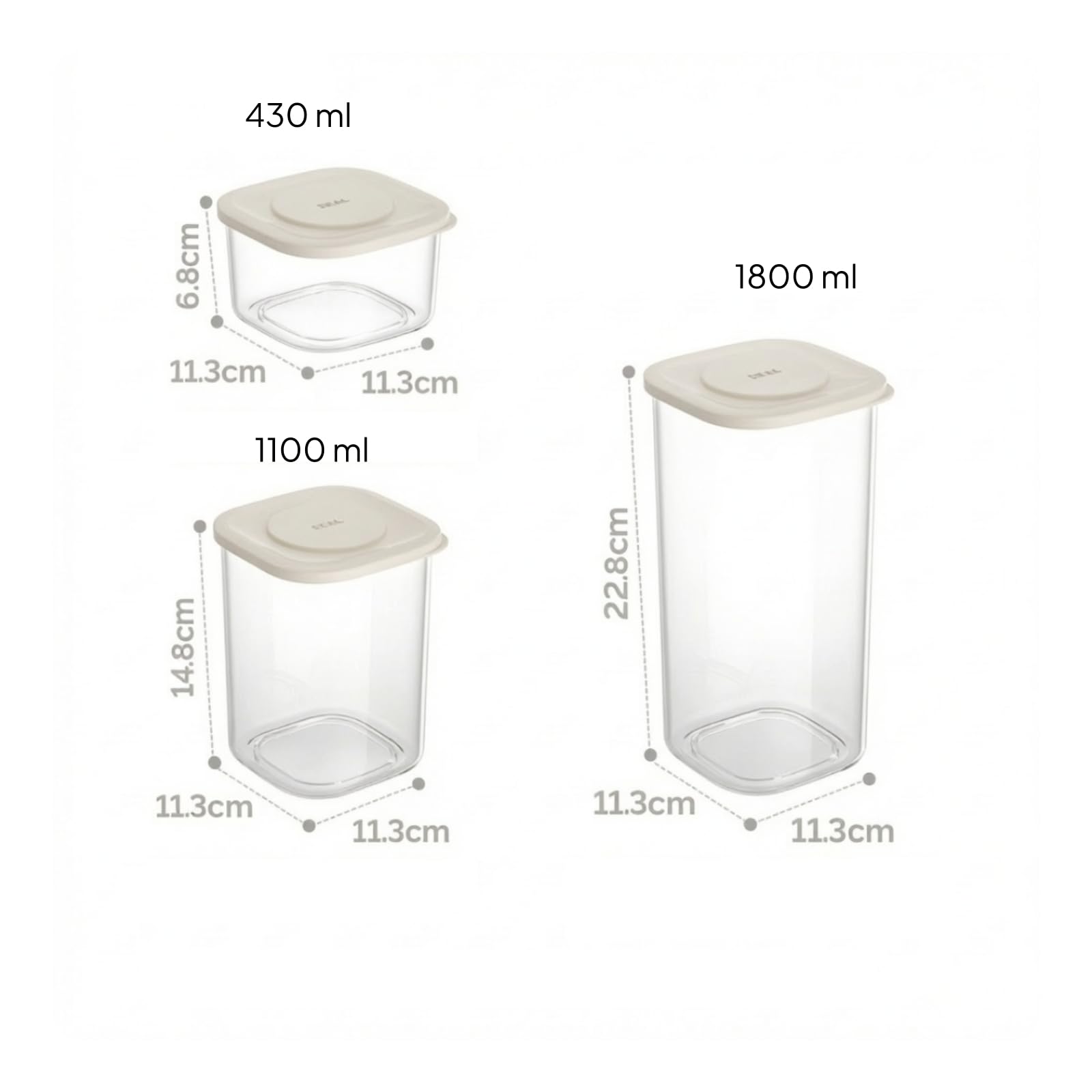 Yajuyi 6 Pezzi Contenitore con Coperchio | Impilabile, Contenitore Salvafreschezza con Coperchio Bianco, Resistente, per