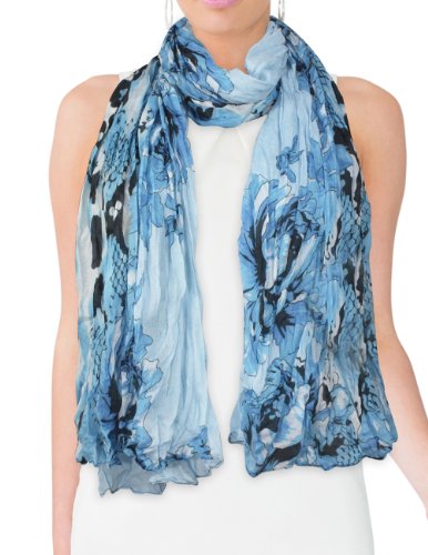 Street Style Rose Leopard Print Chain Link Fence Scarf Sarong3