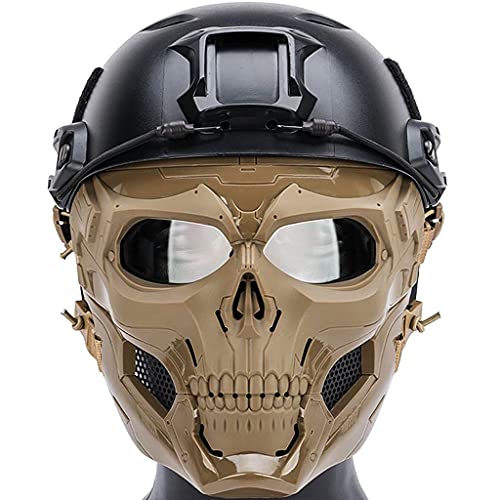 Casque tactique avec masque crâne et coussinet EPP pour airsoft