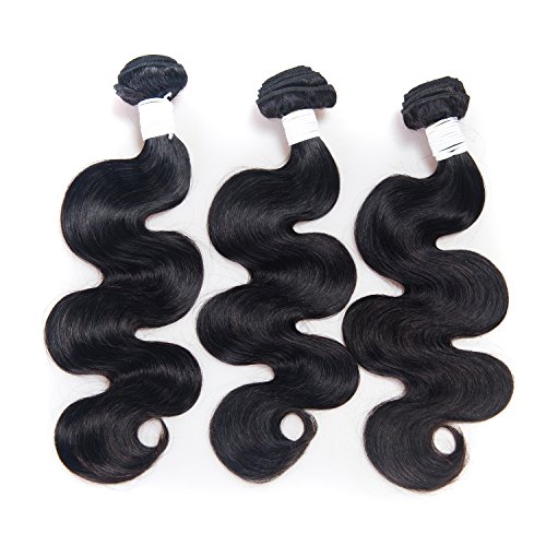 DFX Hair 3A 10"~30" Brazilian Virgin Hair Body Wave, Human Hair Weaves Bundles Wefts Extensions 3 Bundles (16 18 20)