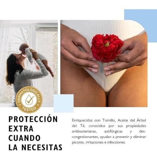 Farmoderm Jabón Íntimo Extraprotección 300ml - Gel Higiene Intima Femenina refrescante, dermoprotector y antibacteriano - Durante el embarazo, el posparto y el periodo menstrual - PH neutro - imagen 3