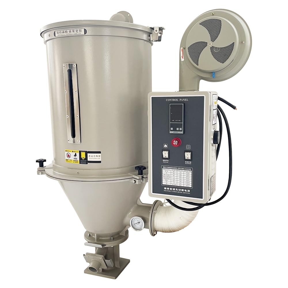 WYDDDARY 25kg Hopper Type Plastic Dryer 3500W Plastic Drying Drum Industrial Pellet Dryer Spray Fusion Fabric Pellet Baking Machine 220V