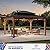 Modern Shade Rosewood Wood Gazebo 13' x 15', Cedar Framed Grill Gazebo with Double Galvanized Steel Roof, Permanent Hardtop Pavilion with Sturdy Hooks for Garden, Backyard, Patio, and Deck