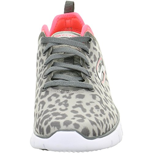 Skechers Skechers Sport Women's Power Play Fashion Sneaker,Charcoal Pink,7 M US
