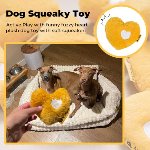 Juguete para perro de peluche con chirriador, 2 piezas miniatura 4