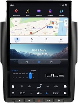 14.4 Inch Qualcomm Android Car Radio for Dodge RAM 1500 2500 3500 2013-2018 Trucks Stereo Upgrade Tesla Style Head Unit Multimedia IPS Touch Screen Android Auto Player GPS Navigation
