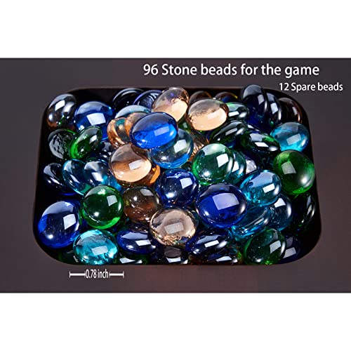 Juego de mesa Mancala para 4 jugadores en madera plegable miniatura 5