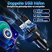 Bluetooth 5.3 FM Transmitter, KFZ Bluetooth Adapter Auto Radio, 2 USB Autoladegerät LED Display...
