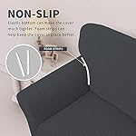 Easy-Going Stretch Jacquard Couch Cover, 1-Piece Soft Sofa Cover, Sofa Slipcover with Anti-Slip Foams, Washable Furniture Protector for Kids, Pets (Sofa, Dark Gray) - Image 4