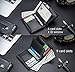 BULLCAPTAIN Mens Wallet RFID Bifold Soft Genuine Leather Bifold Wallets for Men with 15 Card Slots ID Window (Black)