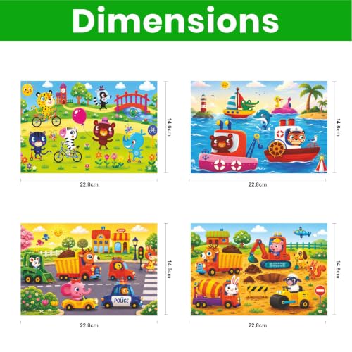 Image of Webby Busy Vehicles Level Up Jigsaw Puzzles for Kids