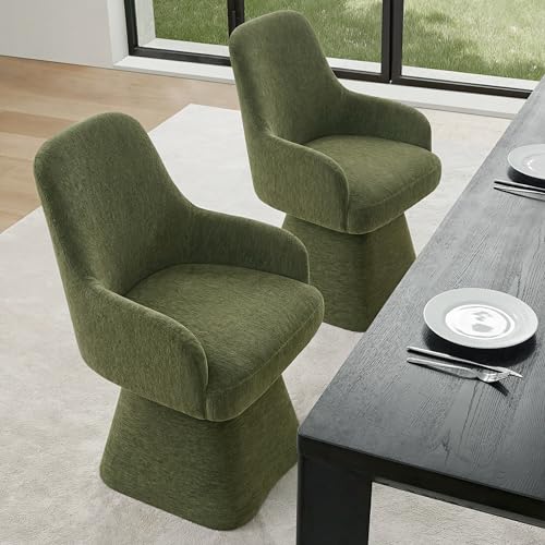 KISLOT Swivel Dining Chairs Set of 2, Mid Century Modern