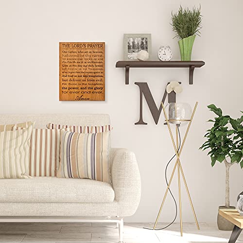 Carol's Inspirations The Lords Prayer Wall Art | Christian Decor For Living Room,Bedroom,Home And Church Hanging Religious Plaque Engraved With Scripture Rustic Style Sign,Honey,The Lord's #TOP1