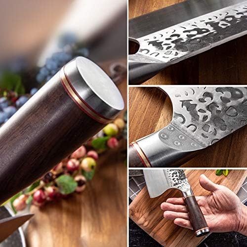 DAXXIN Meat Cleaver,Cleaver Knife, Handmade Forged Chinese Chef Knife Meat Chopping Vegetables Slicing Cleaver Kitchen Knife 5CR15 High Carbon Clad Stainless Steel
