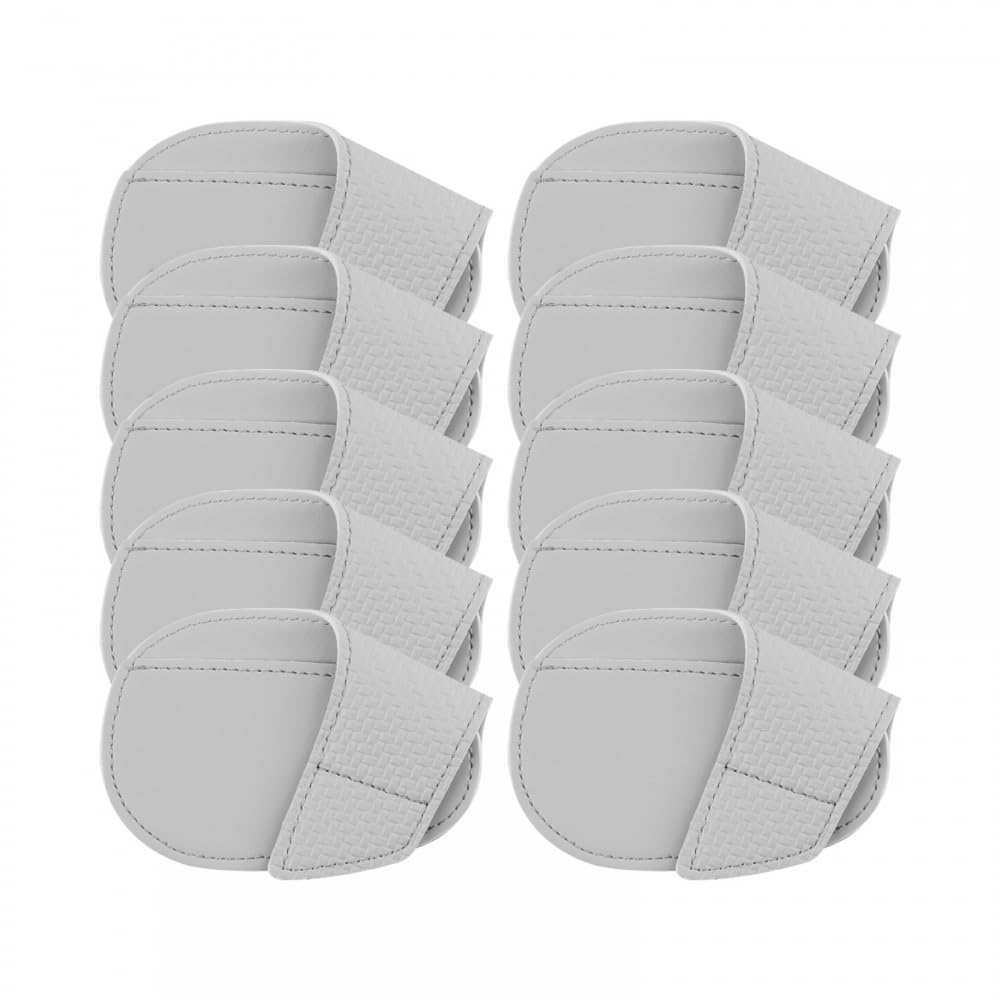 MiOYOOW Golf Club Head Covers, 10PCS PU Leather Putter Iron Club Cover for Men Women, Wide Application, Protection Cover, Good Golf Gift