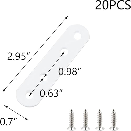 Vista 46 de T Tulead Soportes de metal de 4 agujeros rectos para espejo de tocador, soporte plano de 4 pulgadas de longitud, soporte de esquina 10 piezas