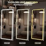 LED Full Length Mirror, 59" x 22" Oversized LED Mirror Full Length Lighted Floor Standing ,Hanging Mirror Floor mirror with Lighted Stand Free Standing Floor Mirror for Bedroom,Livingroom,Rect Style - Image 5