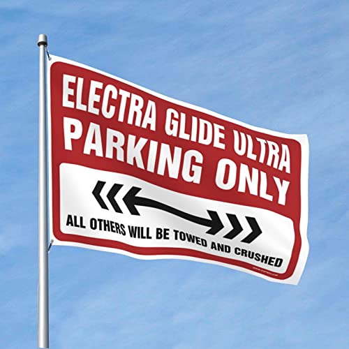 Drapeau Electra Glide Ultra Parking Only 120x180 cm pour déco extérieure