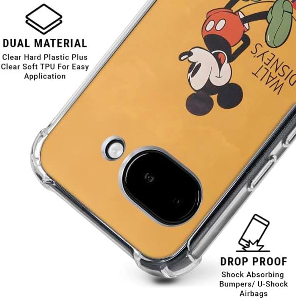 Skinit Clear Phone Case Compatible with Google Pixel 9a - Officially Licensed Disney Mickey Mouse Walt Disney Classic Character Design
