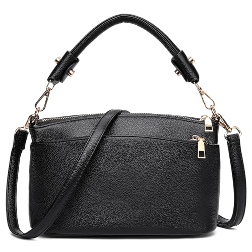Crossbody Bag for Women, Vegan Leather Top Handle Handbags Small Shoulder Purse