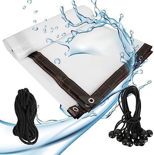 Wasserdichte Abdeckplane Transparent 1.2x1.4m - Gittergewebe Schutzplane Mit Ösen Für Garten & Camping