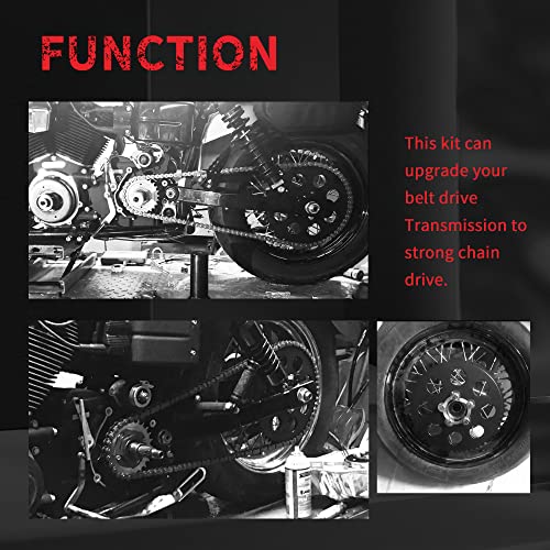 Customoto Chain Drive Transmission Sprocket Conversion Kit For Harley Dyna 2006-2017 And Softail 2007-2017 #TOP6