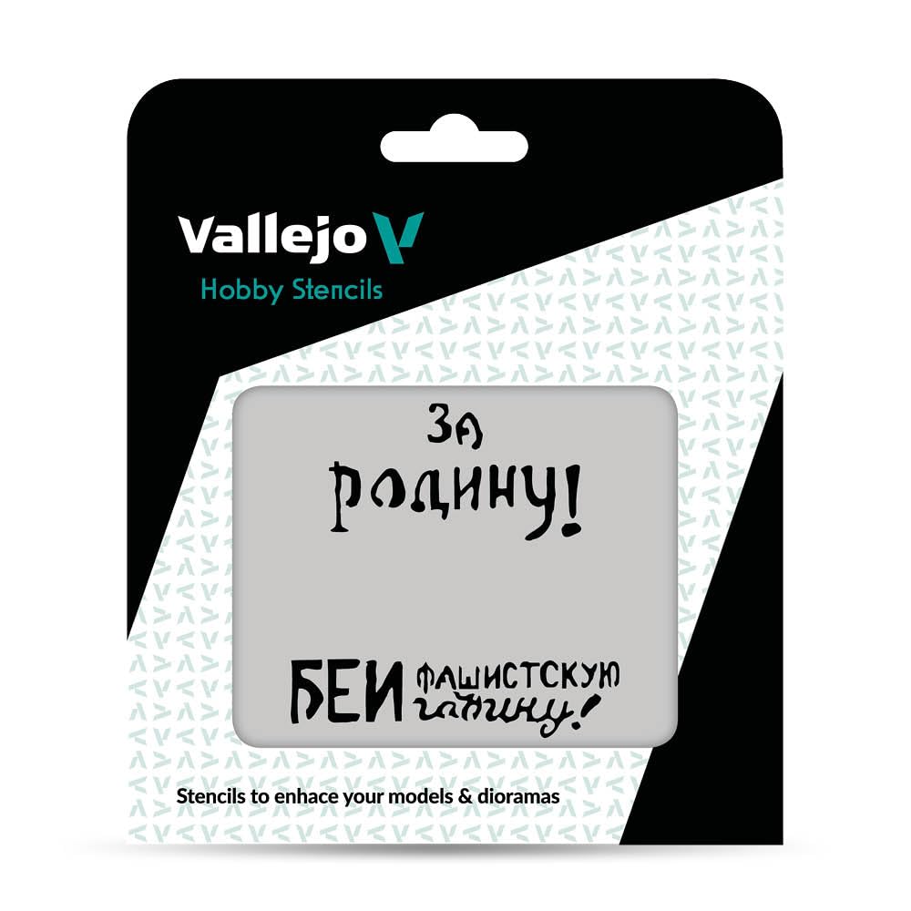 Vallejo 706410 - 1/35 Template, Soviet Scripts, WWII, Part 2 - New