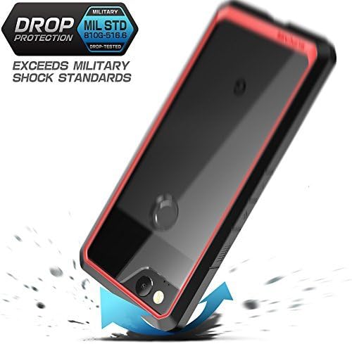 SUPCASE Unicorn Beetle Series Design for Premium Google Pixel 2 Case Hybrid Protective Clear Case for Google Pixel 2 2017 Release (Red/Black)