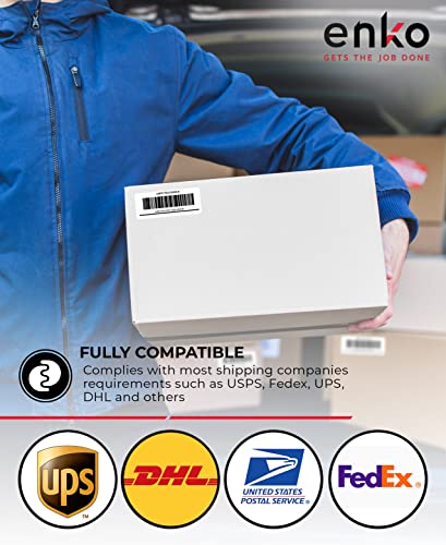 enKo - 3-1/2 x 5 Inch Label - White Blank - 4 Up Per Sheet Shipping Address Mailing Labels for Laser Inkjet Printer (100 Sheets, 400 Labels)