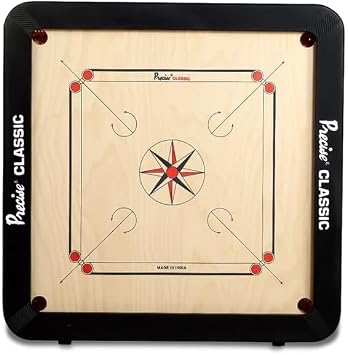Precise Carrom Board Classic Original Birch English Ply Indoor Board Game Approved by Carrom Federation of India & Maharashtra Carrom Association Bulldog, 24mm