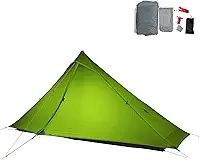 3FULGEAR Lanshan1 Pro Barraca de acampamento ultraleve para 1 pessoa 3/4 temporada profissional 20D Nylon dupla face, barraca de silicone, acampamento, caminhada, caiaque, escalada, caminhada