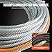VEVOR Galvanized Steel Winch Cable, 3/8