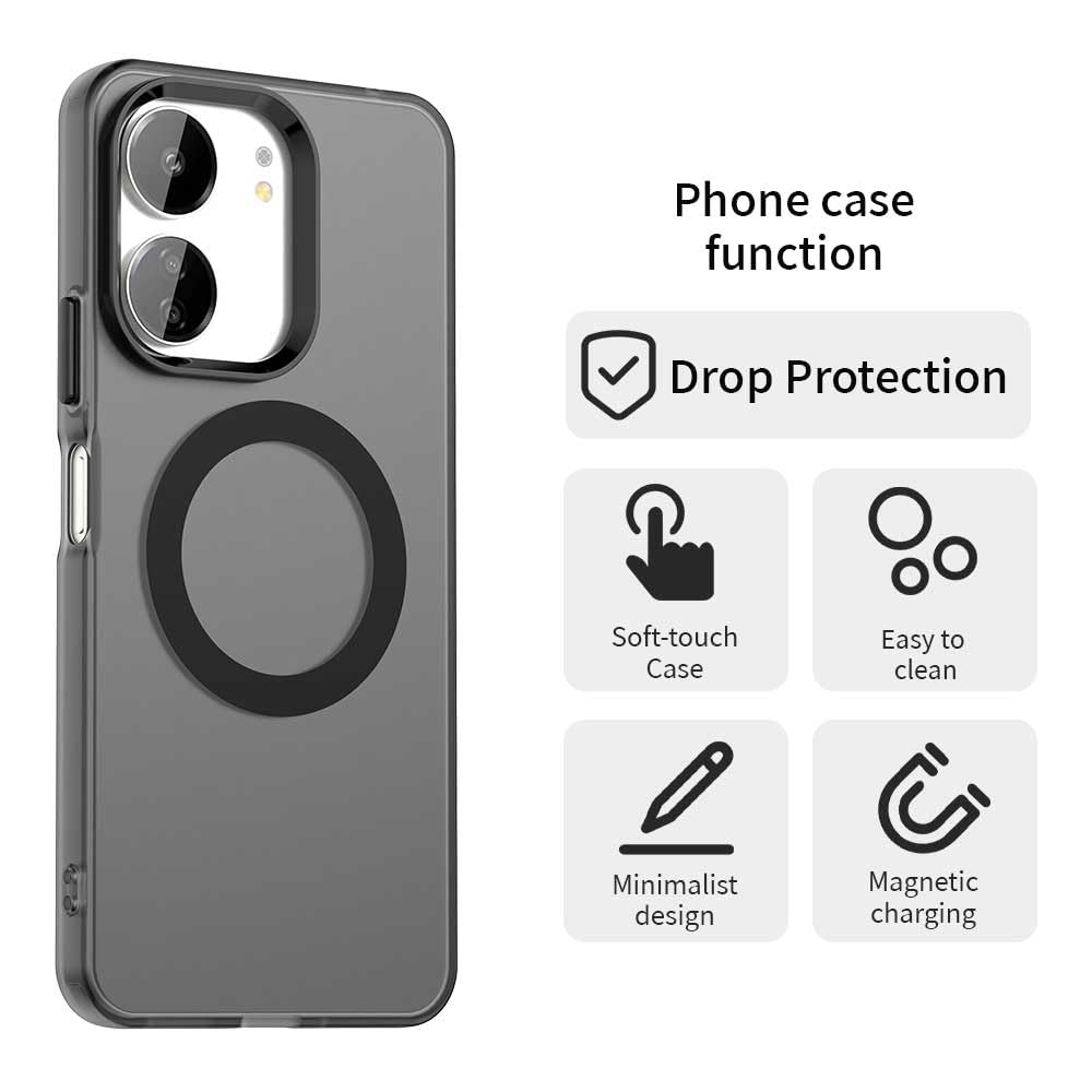 Coque pour Xiaomi Redmi 13C 4G / Xiaomi Poco C65, avec 3 Pièces Film