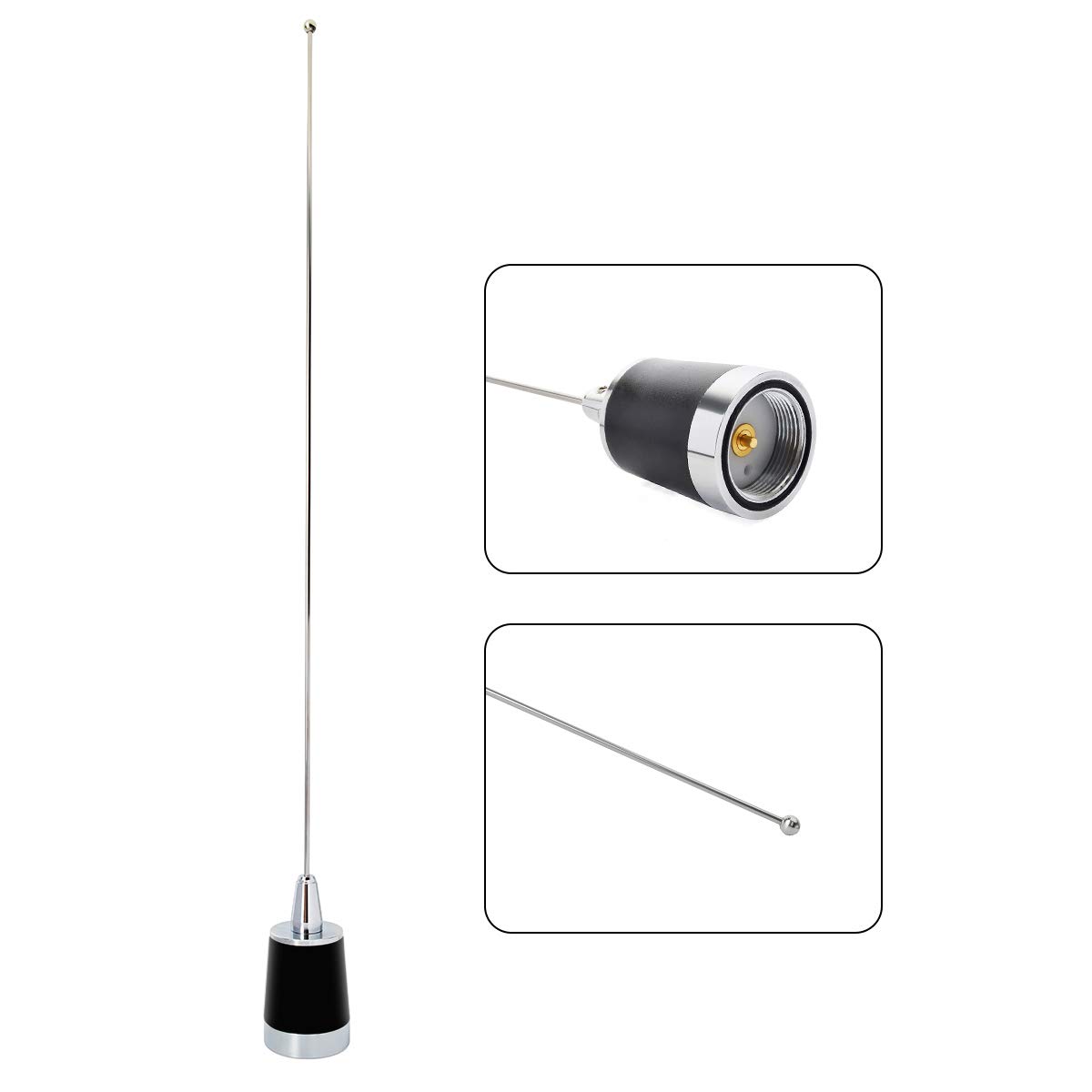 Dual Band NMO Antenna, 21Inches 144/430Mhz VHF UHF Whip Antenna