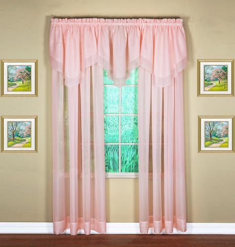 Today's Curtain Emelia Original Voile Panel 63", Rose, 60" W x 63" L