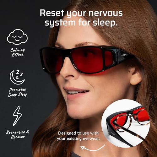 Image of TrueDark by Dave Asprey | Twilights Red Lenses Block 99% Blue, Green & Violet Light for Night Use