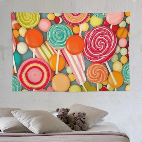 Tapisserie murale sucettes cache mur blanc tapis esthétique - 6