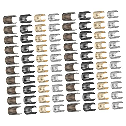 IWOWHERO Foldable Leather Rope Clips Metal Fastener for Rope Tassel Iron Fastener Jewelry Making Crimps Macrame Cord Clamps