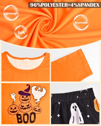 Image of 2 Piece Womens Pajama Sets Long Sleeve Sleepwear with Pants Soft Crewneck Loungewear Ladies Pj Set