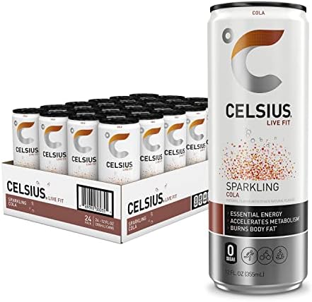 CELSIUS Sparkling Cola, Functional Essential Energy Drink, 12 Fl Oz (Pack of 24)