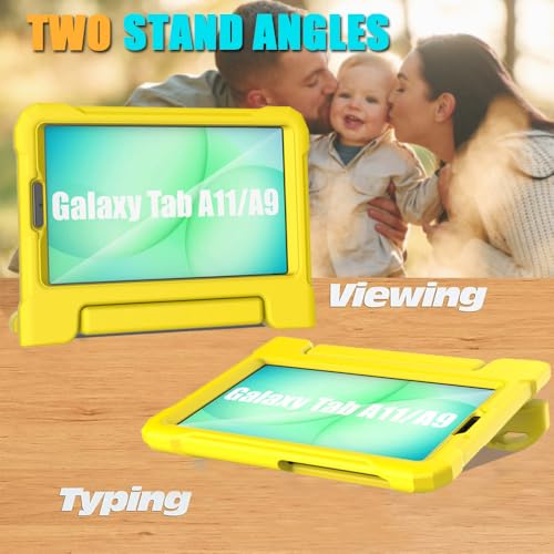 Coque Samsung Galaxy Tab A11 antichoc étui tablette portable jaune avec écran