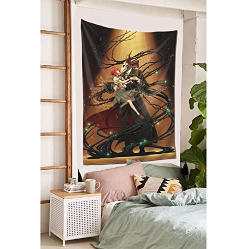 Hikoan Manga The Ancient Magus' Bride Tapestry Wall Hanging Novel Decoration For Curtains Dormitory Party Livingroom 60 * 40 Inches #TOP3