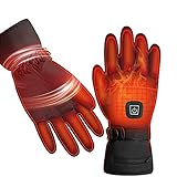NBMNN Beheizte Skihandschuhe Fahrradhandschuhe Warme Winterhandschuhe mit Touchscreen und wasserdicht für Skifahren, Jagd, Angeln, Radfahren, Camping, Handschuhe 3 Heizmodi