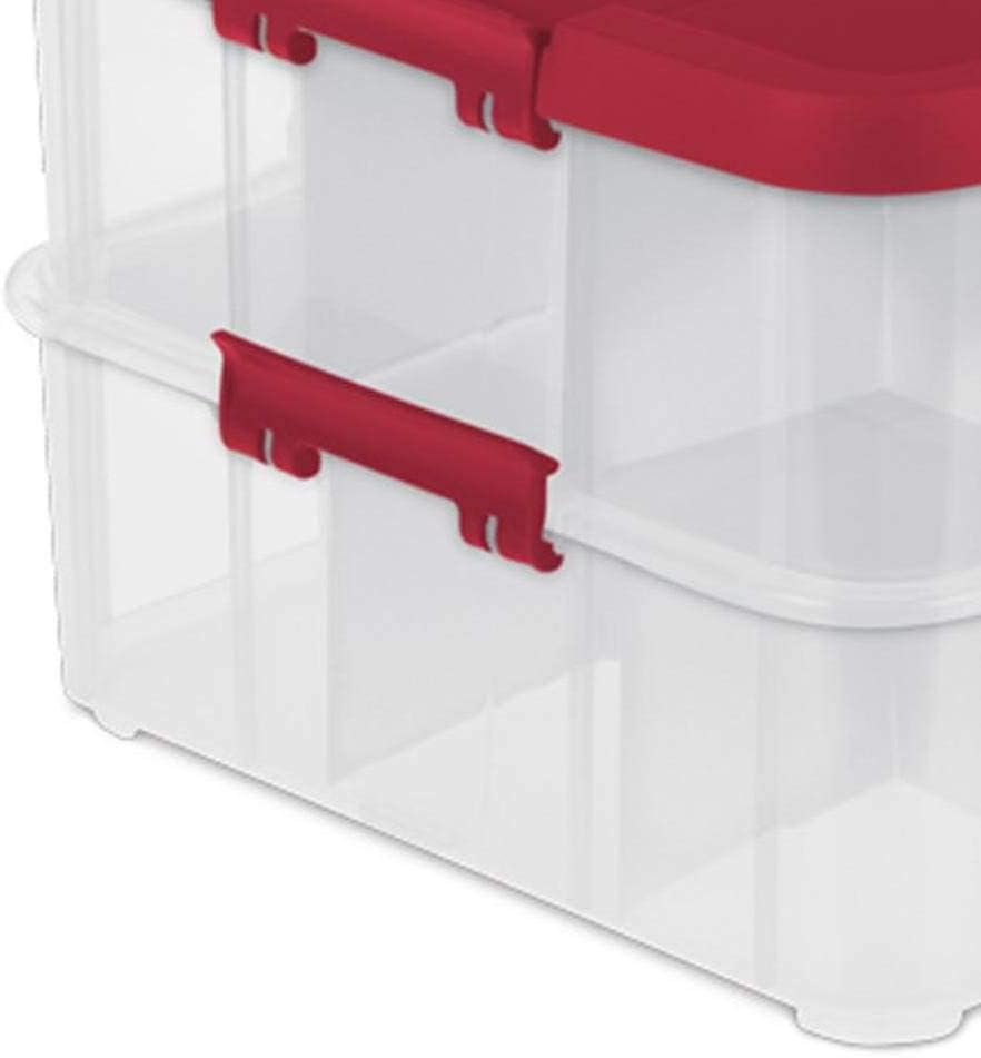 Sterilite 24 Compartment Stack & Carry Christmas Ornament Storage Box | 14276604 - Image 5