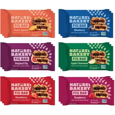 Nature’s Bakery Whole Wheat Fig Bars Variety Pack, 6 Flavors, Total 18 Packs, LIVEBEAR Assortment. Cover
