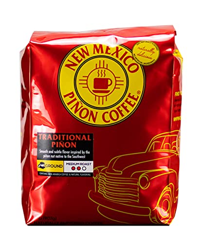 New Mexico Piñon Coffee Naturally Flavored Coffee (Traditional Piñon Ground, 2 pound)