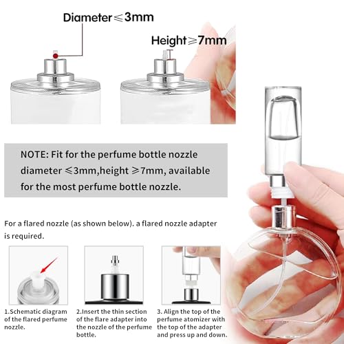 MUB 10ml Perfume Travel Refillable Atomizer Bottle Glass Unique Top-Filling Leak-Proof Spray Bottle Atomizer Sprayer for Perfume Cologne Mini Travel Size Empty Pocket Portable - Image 7