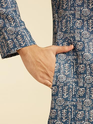 Image of DIWAS BY MANYAVAR Men's Viscose Blend Printed Kurta (1pc)