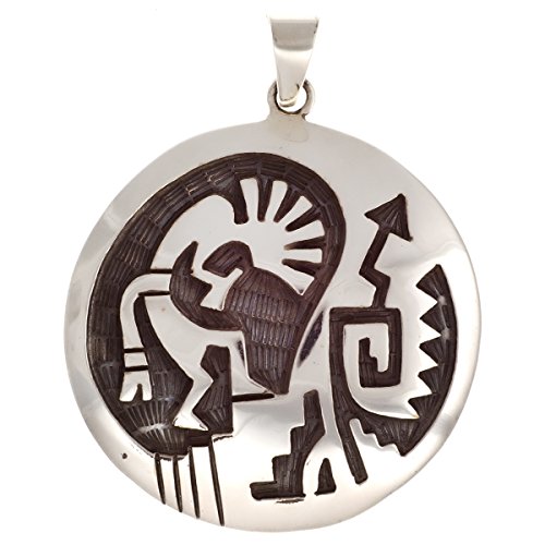Preisvergleich Produktbild Kokopelli Anhänger Handarbeit Silber 925 Indianerschmuck Hopi